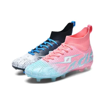Hicellon Soccer Shoes Unisex High Top White
