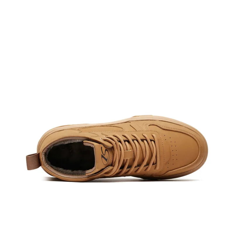 KAISER Coverage Slip Resistant Cushioning Balance Mid Top Skateboard Shoes Men's Earth Yellow-2