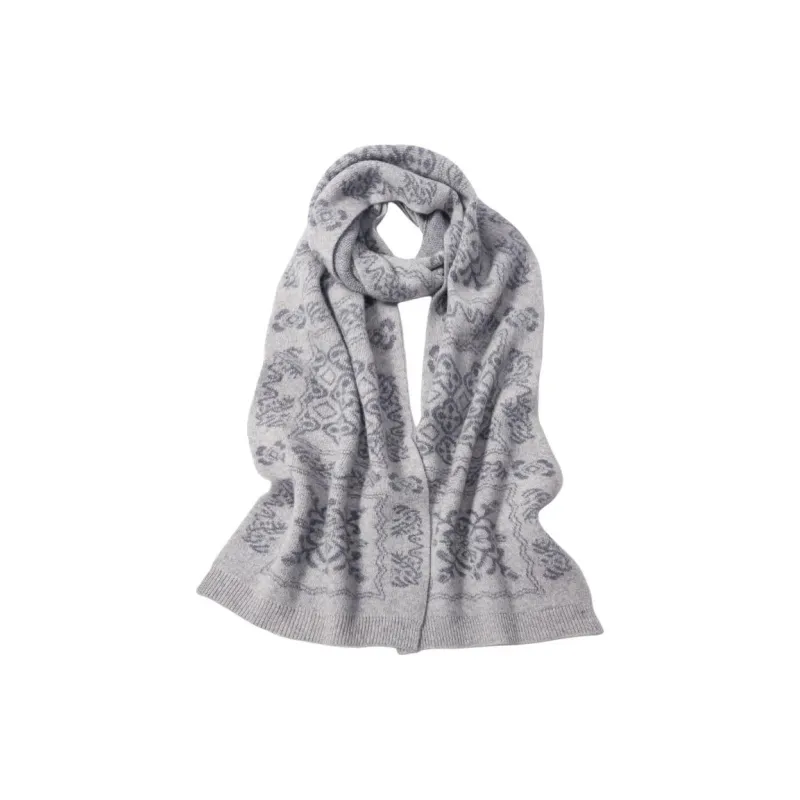 H YXIANG Wool Knit Scarves Women's-11