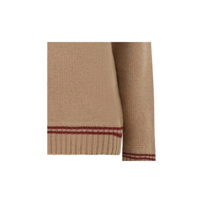 PRADA Intarsia Knitted logo Cashmere Jumper-3