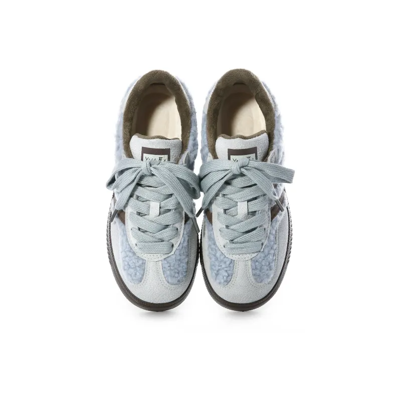 Lovely You Lightweight Warm And Wear Resistant Low Top Casual Shoes Women's Blue Brown-2