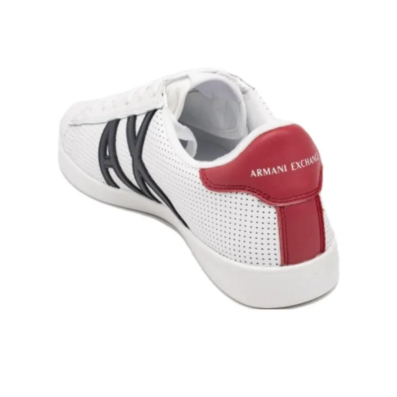 ARMANI EXCHANGEAE Low-Top Skateboard Shoes Men's White-4