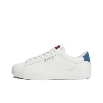 Tommy Hilfiger Trainers Low Top Skateboard Shoes Women's White Blue