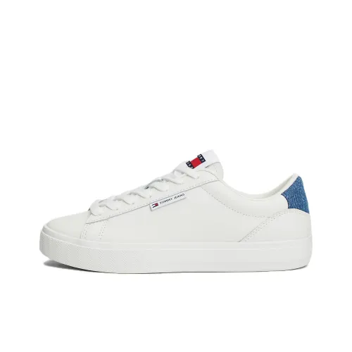 Tommy Hilfiger Trainers Low Top Skateboard Shoes Women's White Blue