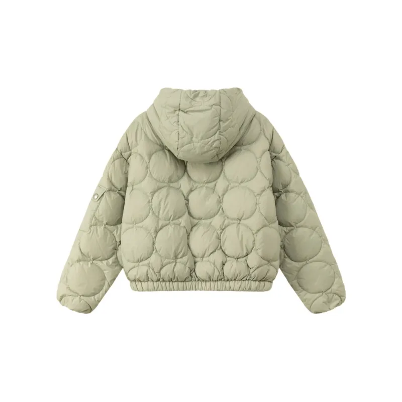 CHUU Down Jacket Women's Gray Pea Green-1