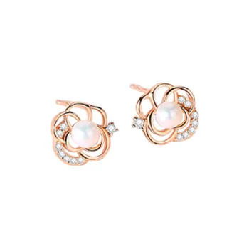 VEODO 925 Sterling Silver Synthetic Cubic Zirconia Stud Earrings Women's