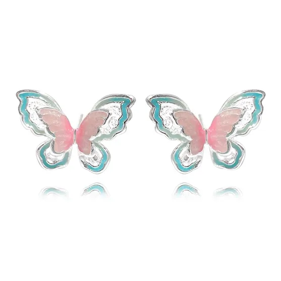 Muyan Alloy Zhuang Zhou Dream Butterfly Earrings Women's-0