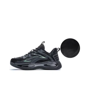 POLUDIYIPI Running Shoes Men Low Top Black Bean Green