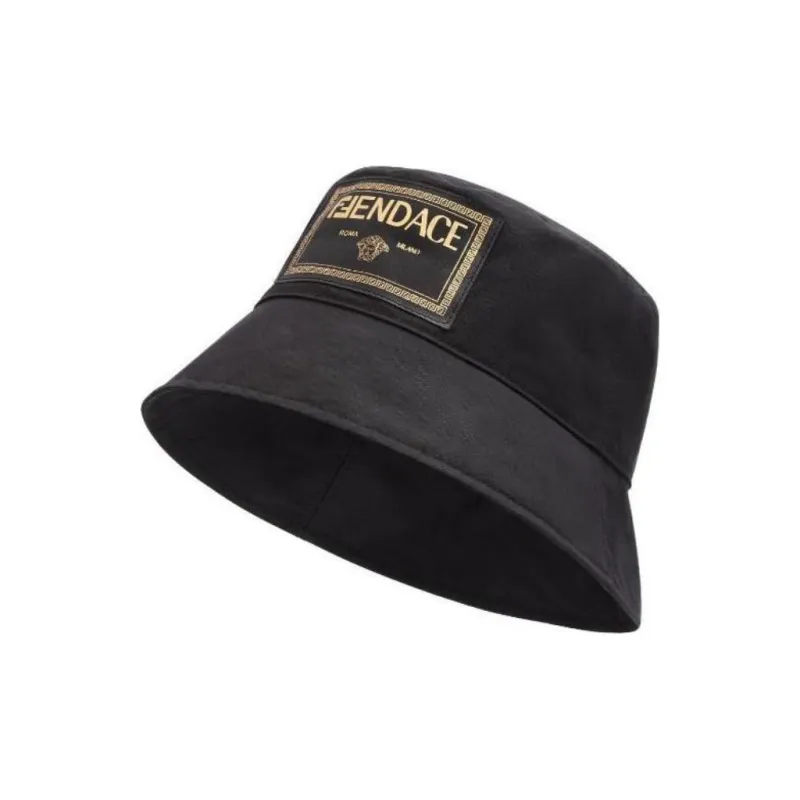 FENDI Fendace Canvas Logo Bucket Hat-0