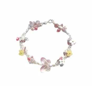 Muyan Alloy Peach Blossom Extravagance Butterfly Bracelet Women's