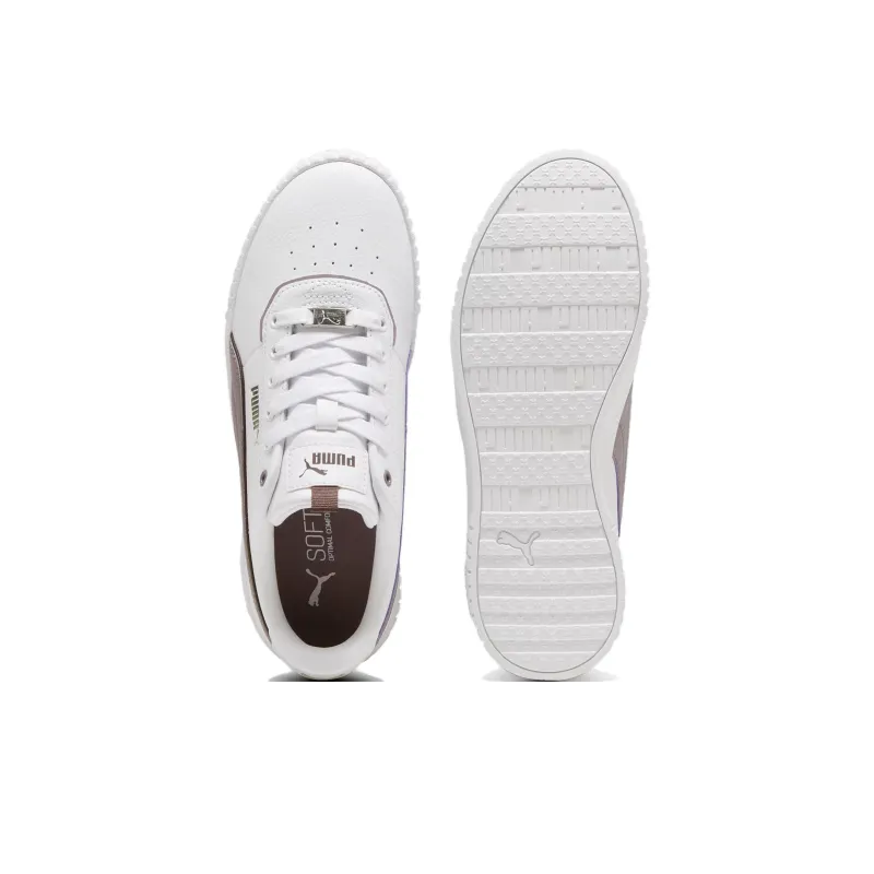 PUMA Carina 2.0 Anti Slip Wear Resistant Low Top Casual Shoes Women's White Purple-3