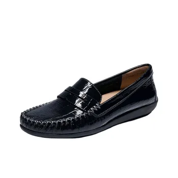 WALKER SHOP Loafers Women's Black/Ecru/Red