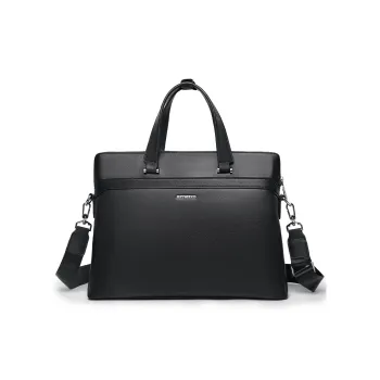 SEPTWOLVES Genuine Leather Briefcase QPL Men's Black