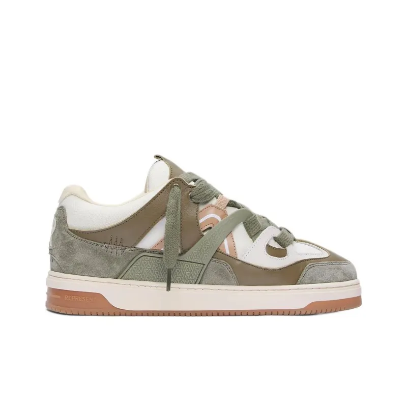 REPRESENT Bully Low-Top Skateboard Shoes Men's Khaki-1