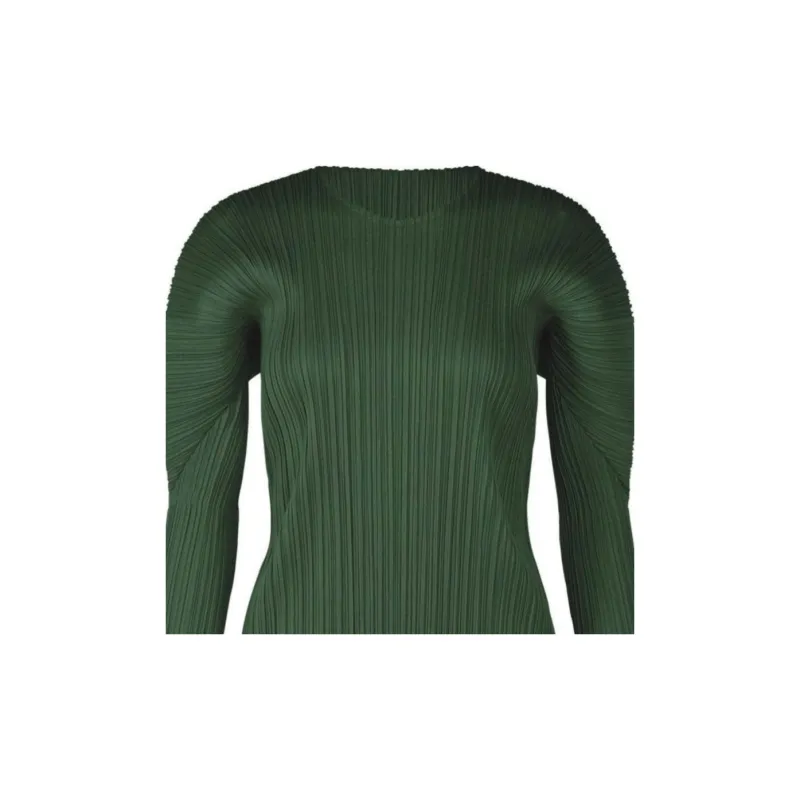 PLEATS PLEASE ISSEY MIYAKE FW24 Long-Sleeved Dresses Women's Green-1