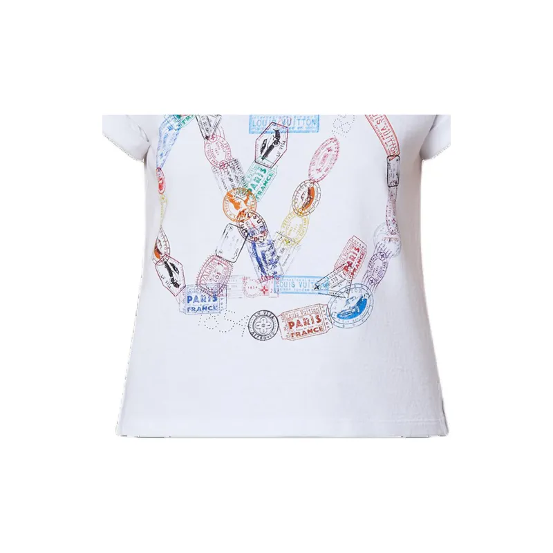 LOUIS VUITTON Travel Stamp Lv Circle T Shirt-4