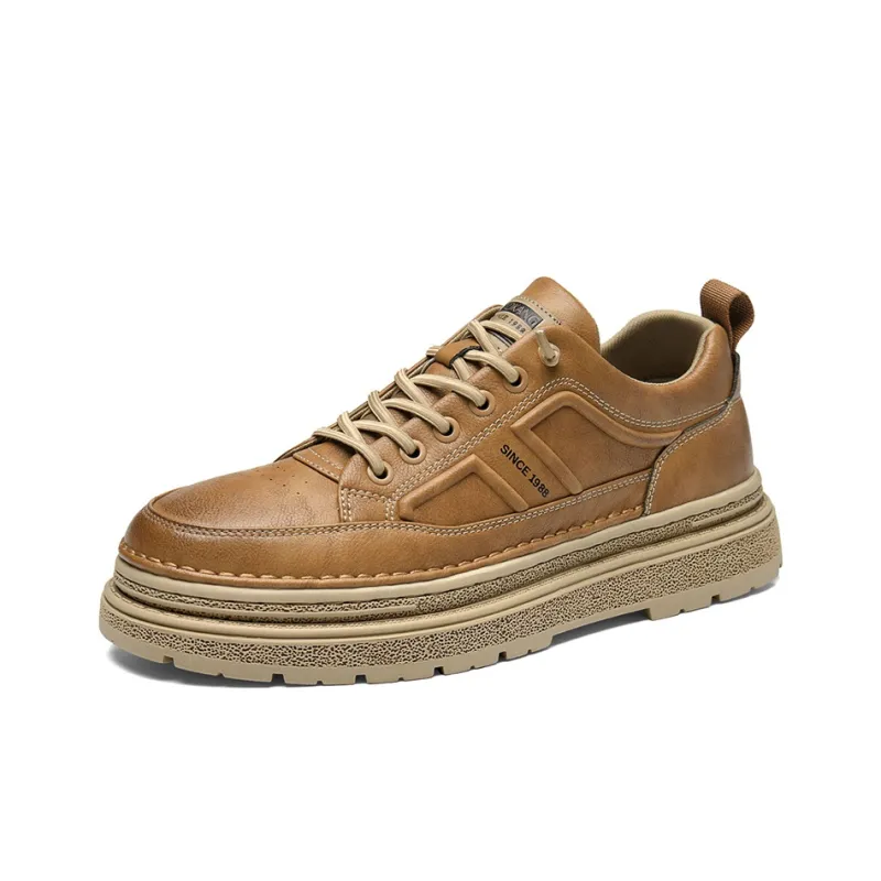 AOKANG AK DUNK Series Skateboard Shoes Men Low Top Black, Khaki-7