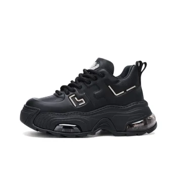 U7 Chunky Sneakers Men's Black Gold