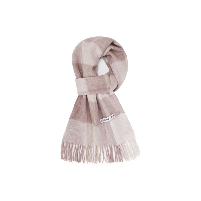 MITHAOL KUSC 100% Sheep Wool Knit Scarves Women's Khaki-0