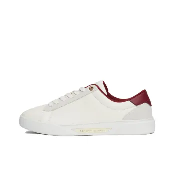 Tommy Hilfiger Trainers Slip Resistant Low Top Skateboard Shoes Women's White Red