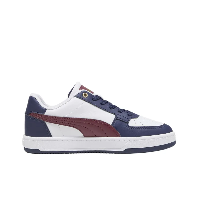 PUMA Caven 2.0 Anti Slip Wear Resistant Low Top Kids' Skateboarding Shoes White Blue Red Teenagers-1