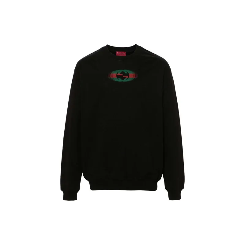 GUCCI Logo Printed Crewneck Sweatshirt-1