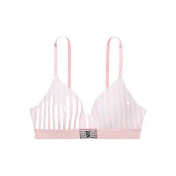 Victoria's Secret Bra Women's Pink White Stripes