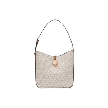 MICHAEL KORS Coated Canvas One Shoulder Handbag Shoulder Bag Small Size Women's Vanilla White & Acorn Brown