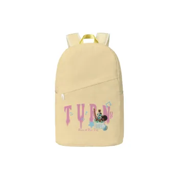 TURN UP Polyester Students Backpack Unisex Yellow