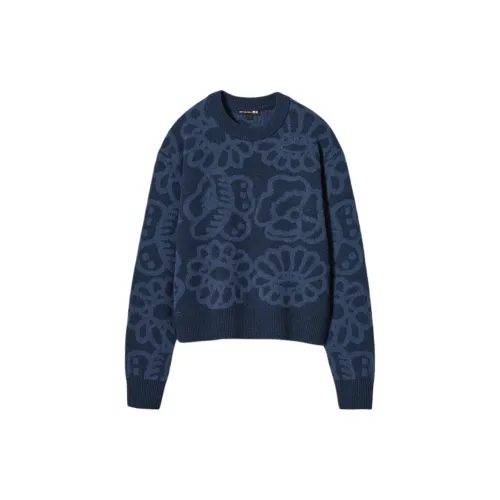 Marimekko X UNIQLO Marimekko Co-brand Sweaters Women's Navy Blue