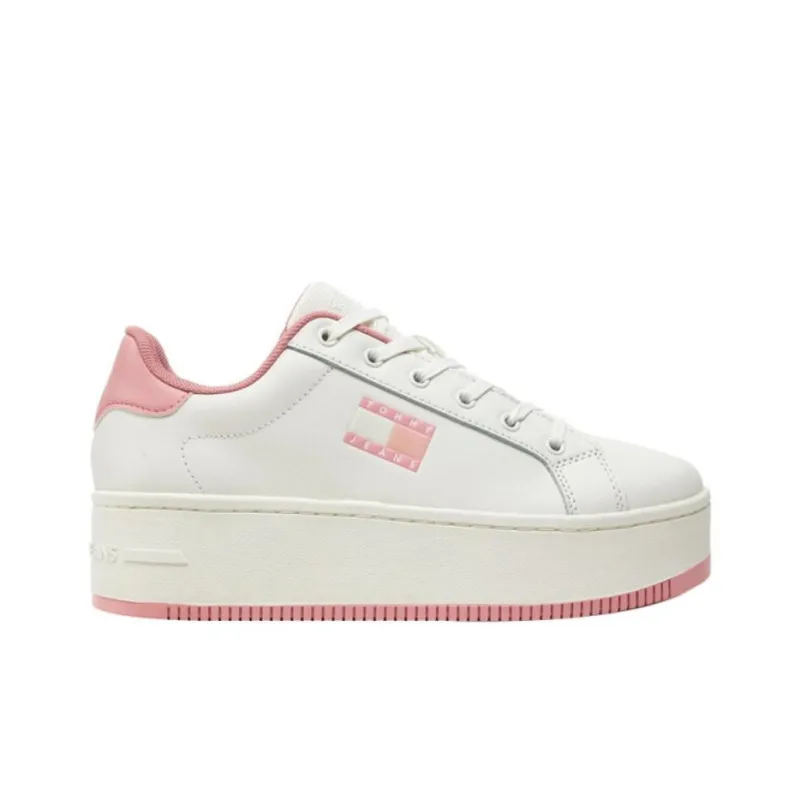 Tommy Hilfiger Rosa Low Top Casual Shoes Women's White Pink-1