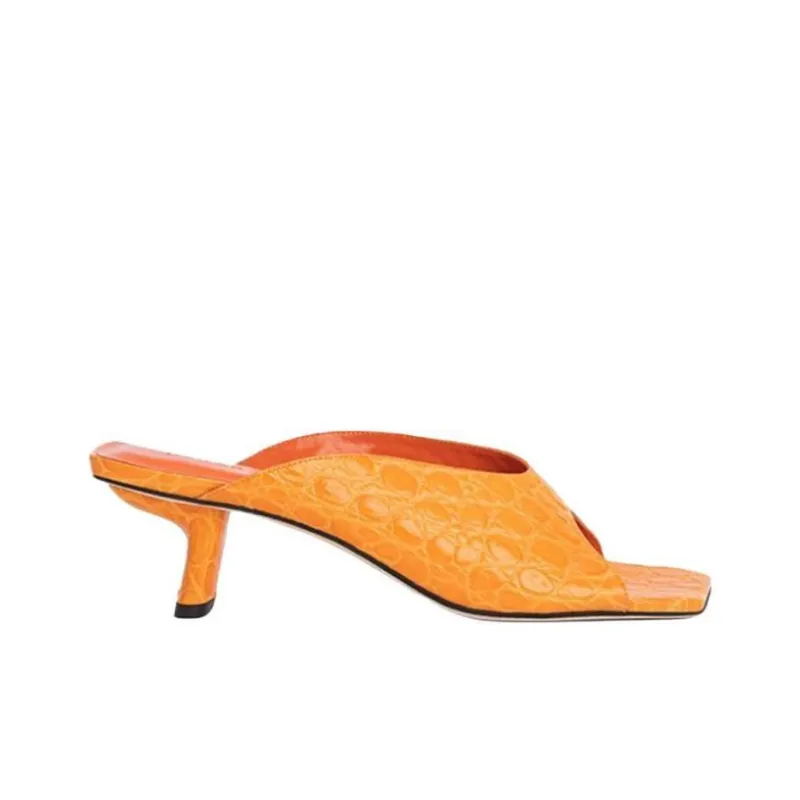 By Far Huston Abrasion-Resistant Slide Slippers Women's Orange-1