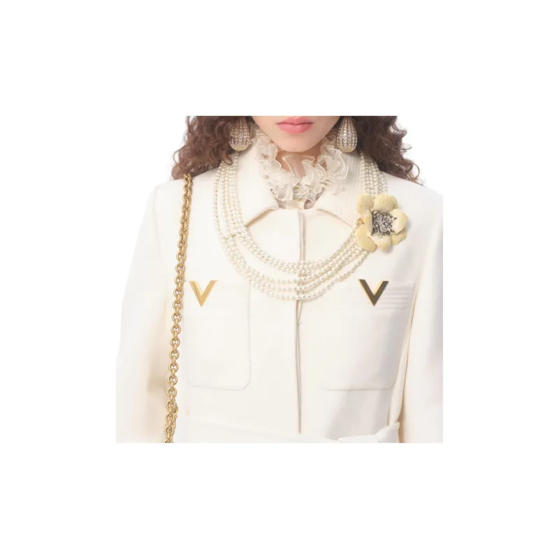 Valentino Drill Double breasted Coat-4