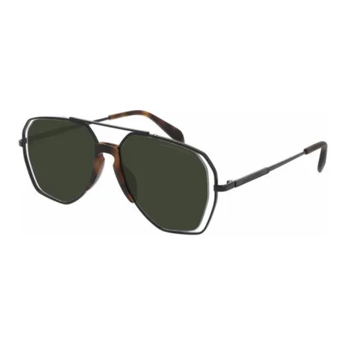 Alexander McQueen Metal Aviator Sunglasses Men's Black