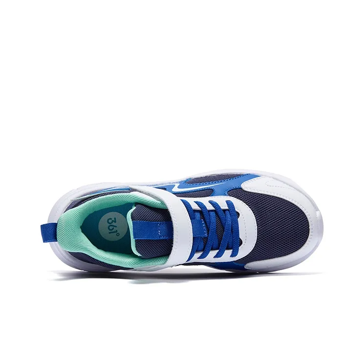 361°KIDS Shock Absorbers With Abrasion Resistant And Slip Resistant Properties Kids' Running Shoes White Blue Unisex-4