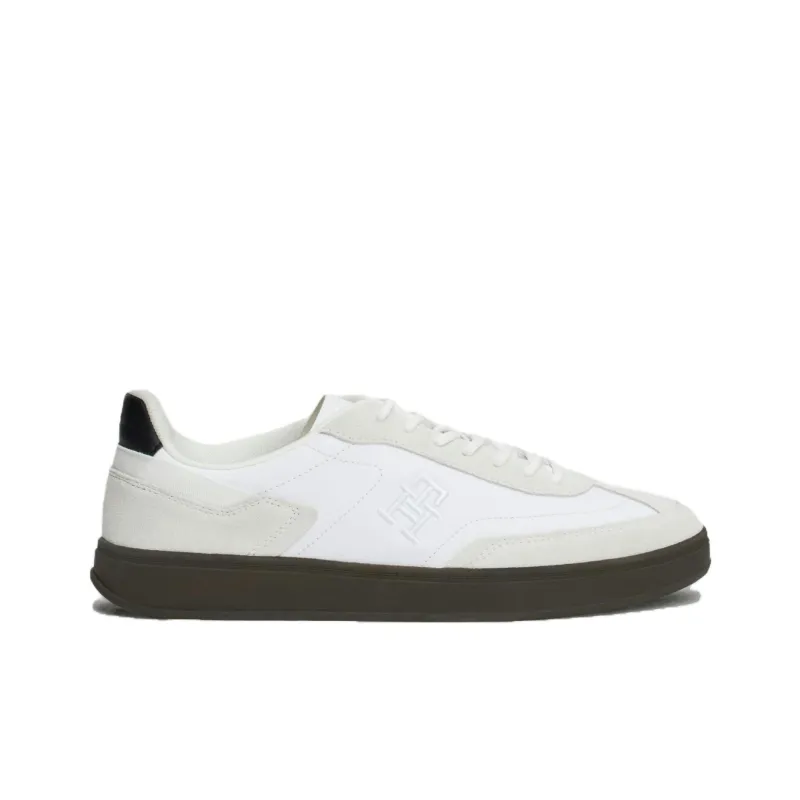Tommy Hilfiger Heritage Low Top Skateboard Shoes Women's White Beige Brown-1