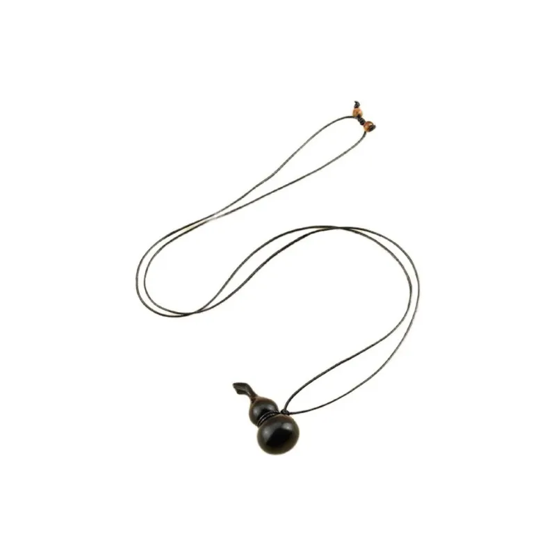 PANDUONA Ebony Wood Necklaces Unisex Black/Red/Brown-8