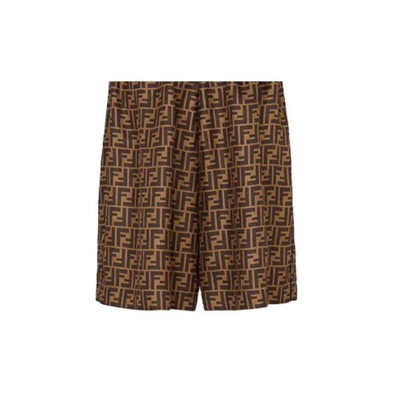 FENDI FF print Knee length Shorts-4