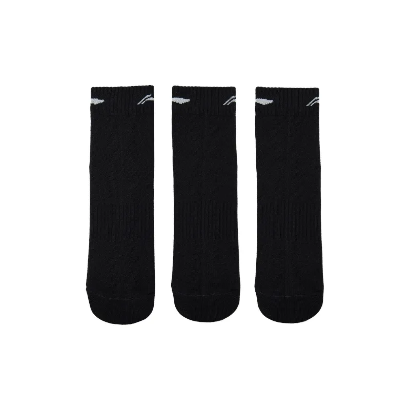 LiNing Fitness Series Ankle Socks Unisex 3 Pack Black-2