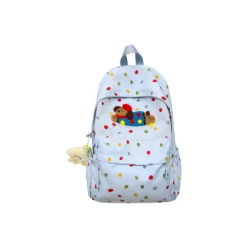 DCLOUD Nylon Backpack Women's Blue/White/Yellow