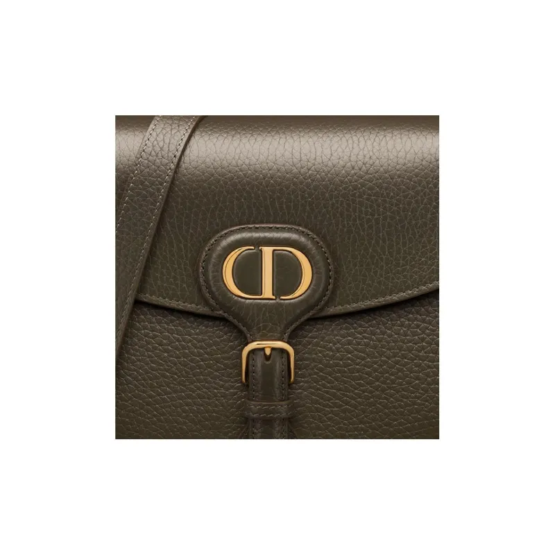 DIOR Bobby Grained Calfskin Crossbody Bag, Shoulder Bag Medium Size Women's Khaki-5