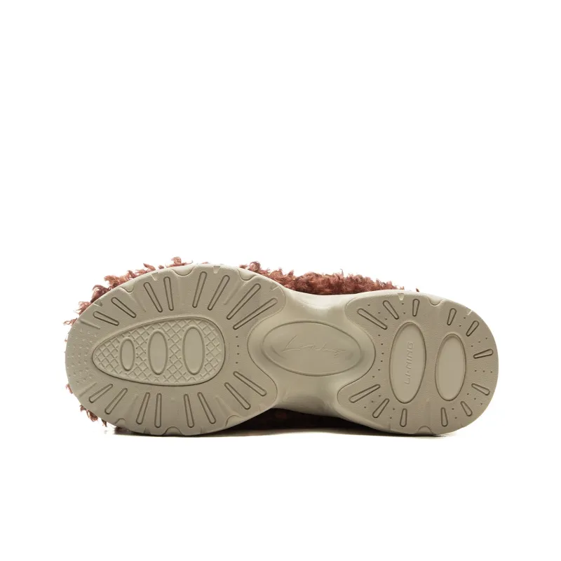 LiNing Anti-Slip Wear-Resistant Low-Top Casual Shoes Women's Red Chestnut Brown-5