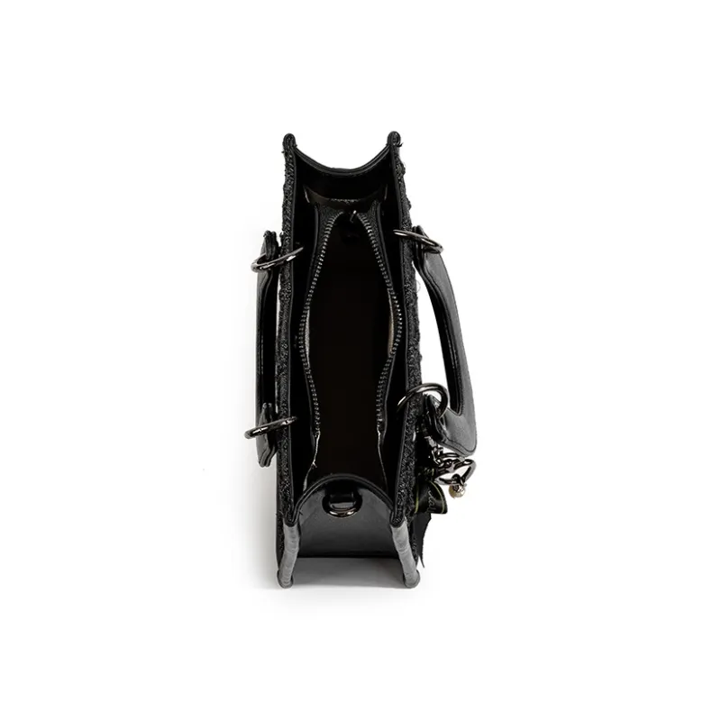 CentarlKatty Polyurethane With Synthetic Leather Handbag Women's Denim Black-3