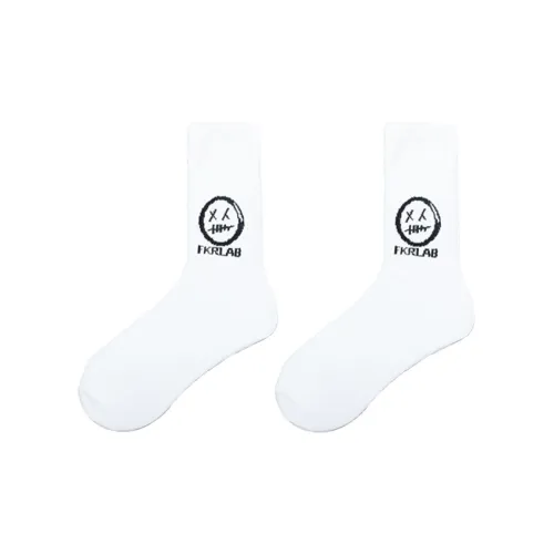 Kinglake Mid Calf Socks Unisex 2 Pack White