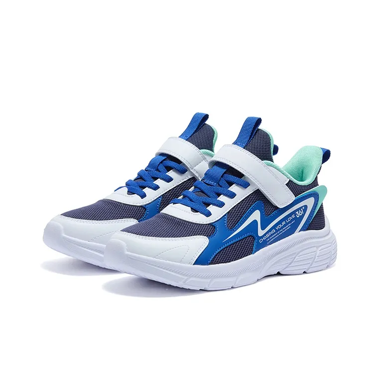 361°KIDS Shock Absorbers With Abrasion Resistant And Slip Resistant Properties Kids' Running Shoes White Blue Unisex-2