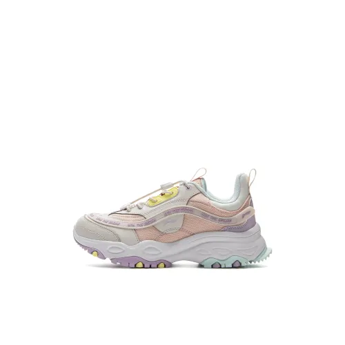 LINING YOUNG Sports Life Collection Slip Resistant Anti Kick Cushioning Low Top Kids Lifestyle Shoes Peach Pink Kids'