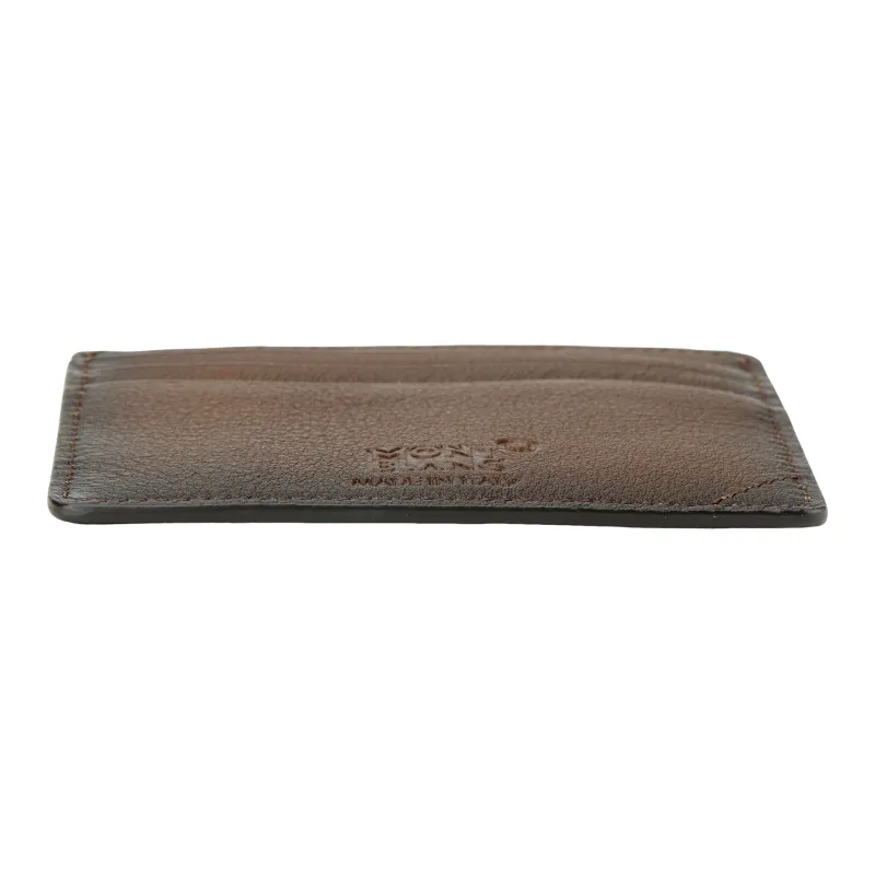 MONTBLANC Meisterstuck Leather Wallet Card Holder Card Holder Men's Brown-5