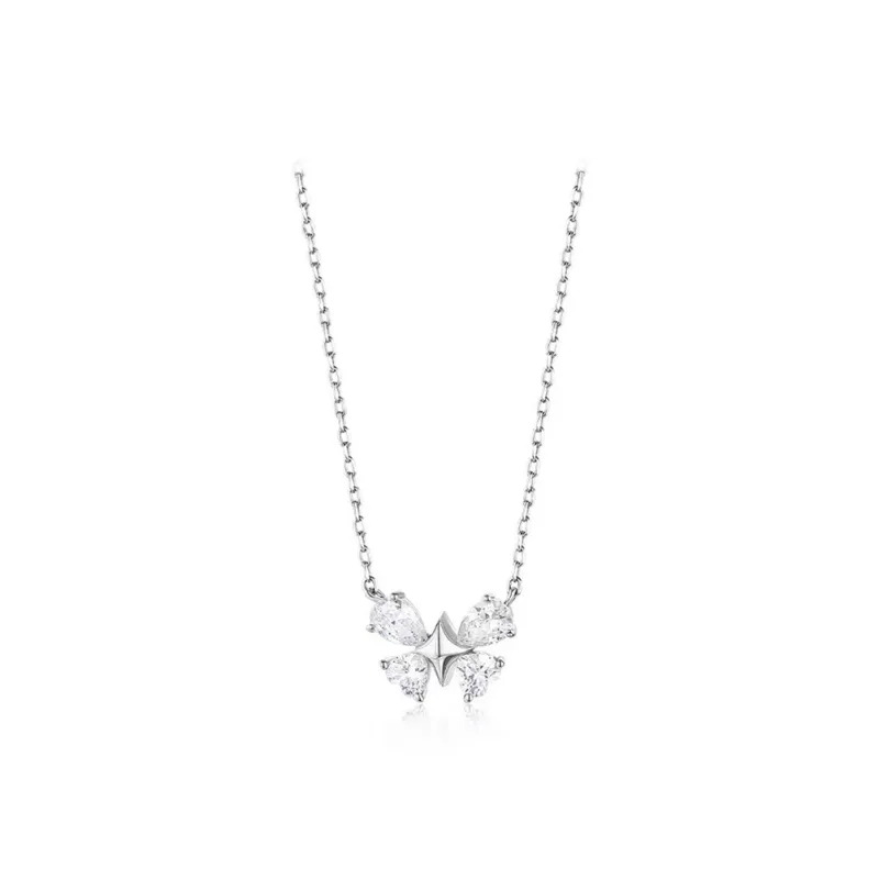 WANLIACC Alloy Starlight Butterfly Necklace Women's-0
