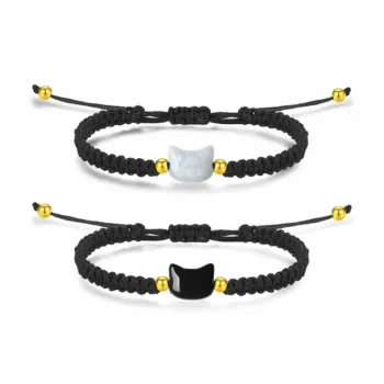 Muyan Alloy Lucky Kitten Bracelet Women's