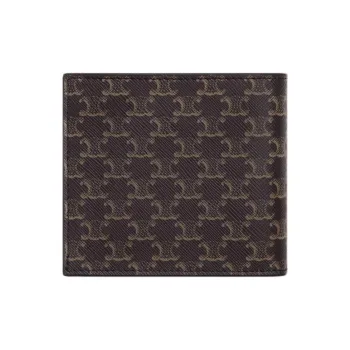 CELINE Bi fold Wallet In Triomphe Canvas